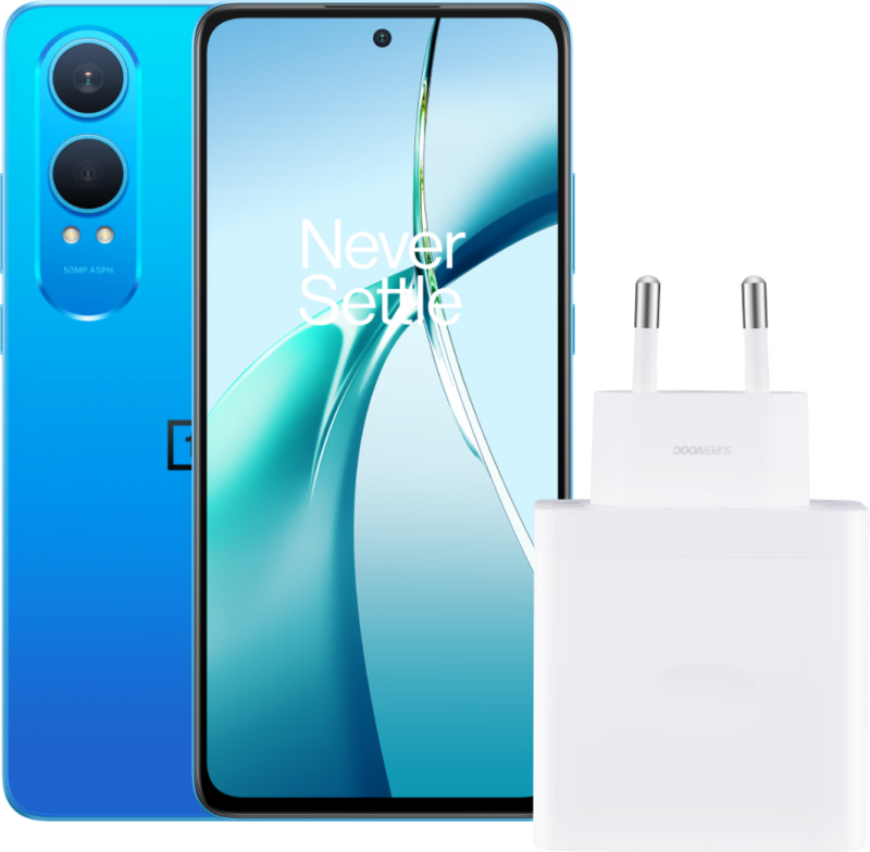 OnePlus Nord CE 4 Lite 256GB Blauw 5G + OnePlus SuperVOOC Oplader 80W