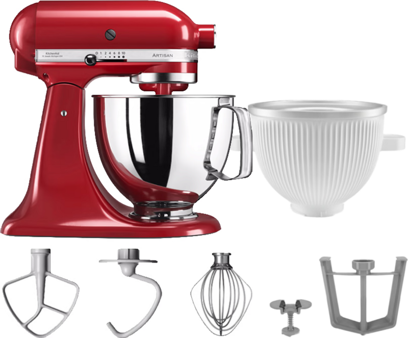 KitchenAid Artisan Mixer 5KSM125 Keizerrood + IJsbereider