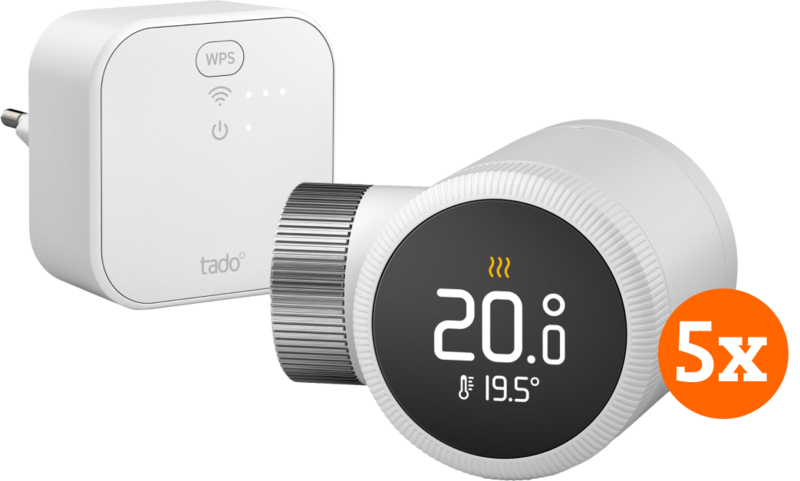 Tado Smart-Thermostatkopf X - Starterpaket 5er-Pack