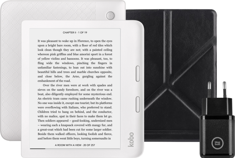 Kobo Libra 2 Wit + BlueBuilt Accessoirepakket