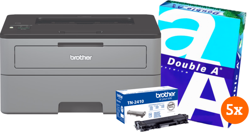 Brother HL-L2350DW + 1 extra zwarte toner + 2.500 vellen A4 papier