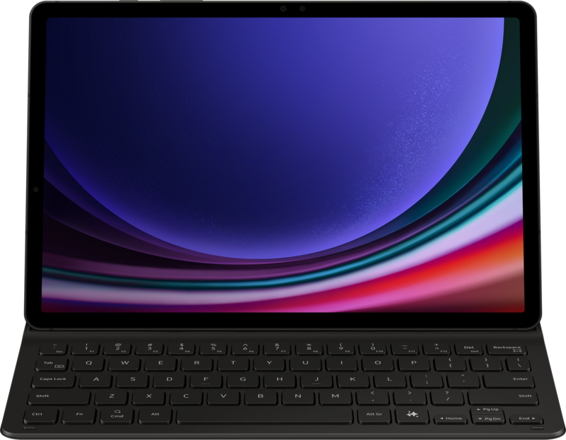 Samsung Galaxy Tab S9 / Tab S9 FE Toetsenbord Hoes QWERTY Zwart