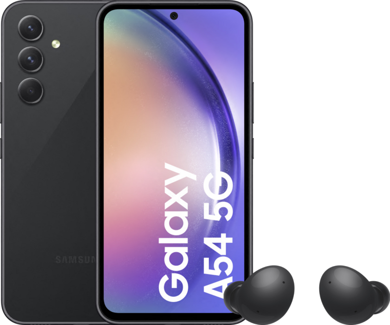 Samsung Galaxy A54 256GB Zwart 5G + Galaxy Buds 2 Zwart