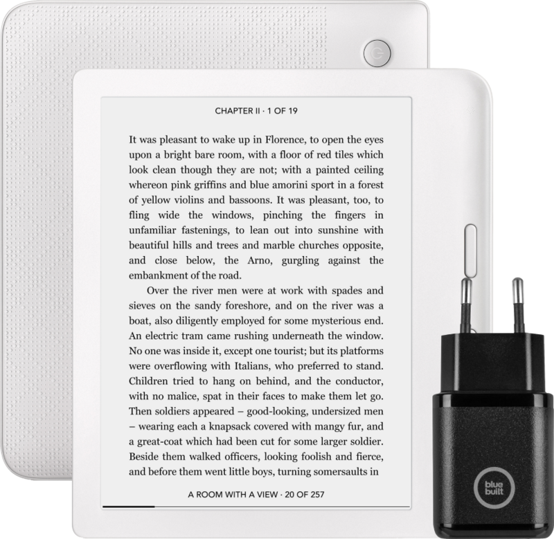 Kobo Libra 2 Wit + BlueBuilt Oplader