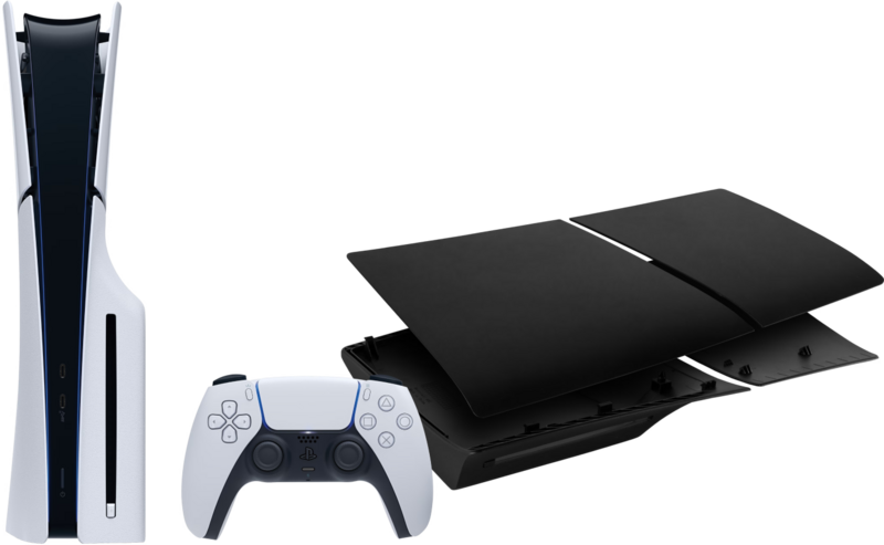 PlayStation 5 Slim mit Laufwerk + Covers Schwarz