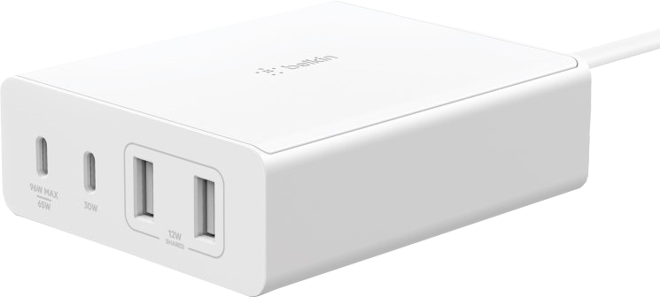 Belkin Power Delivery Power Hub mit 4 USB-Ports 96 W Weiß