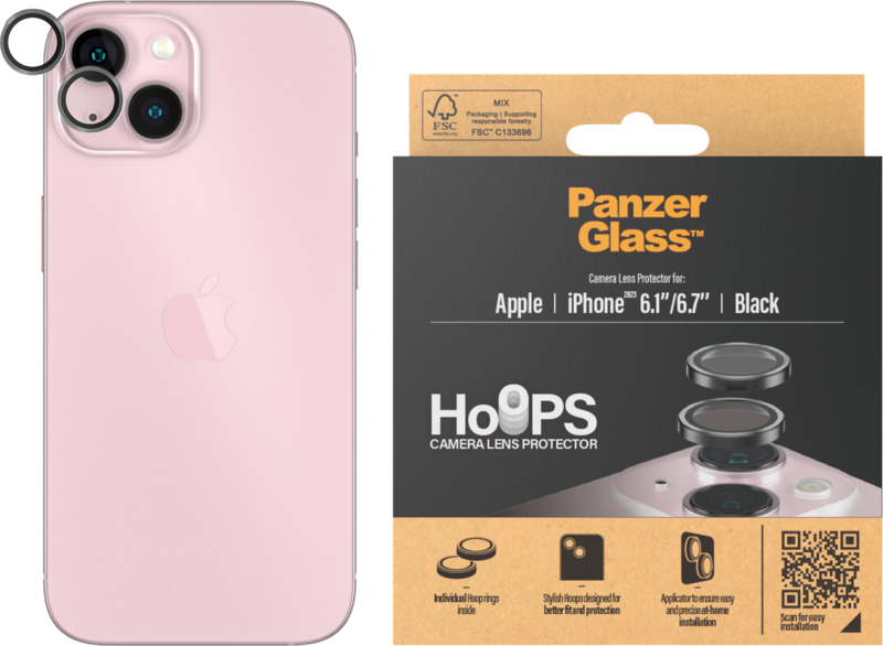 PanzerGlass Hoops Apple iPhone 15 / 15 Plus Kameraobjektivschutz Glas