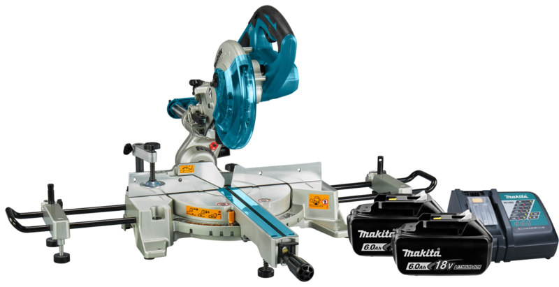 Makita DLS714NZ + 6,0 Ah accu (2x) en lader