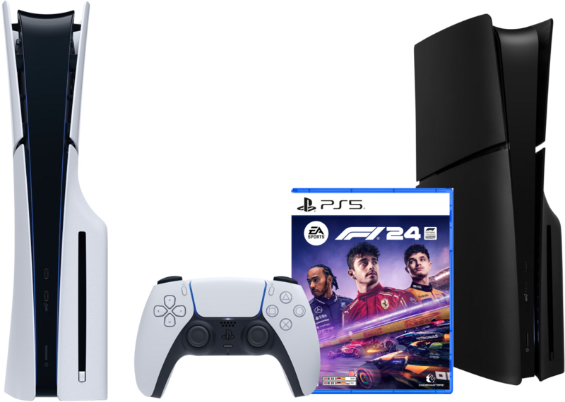 PlayStation 5 Slim Disc Edition + F1 24 + Covers Zwart