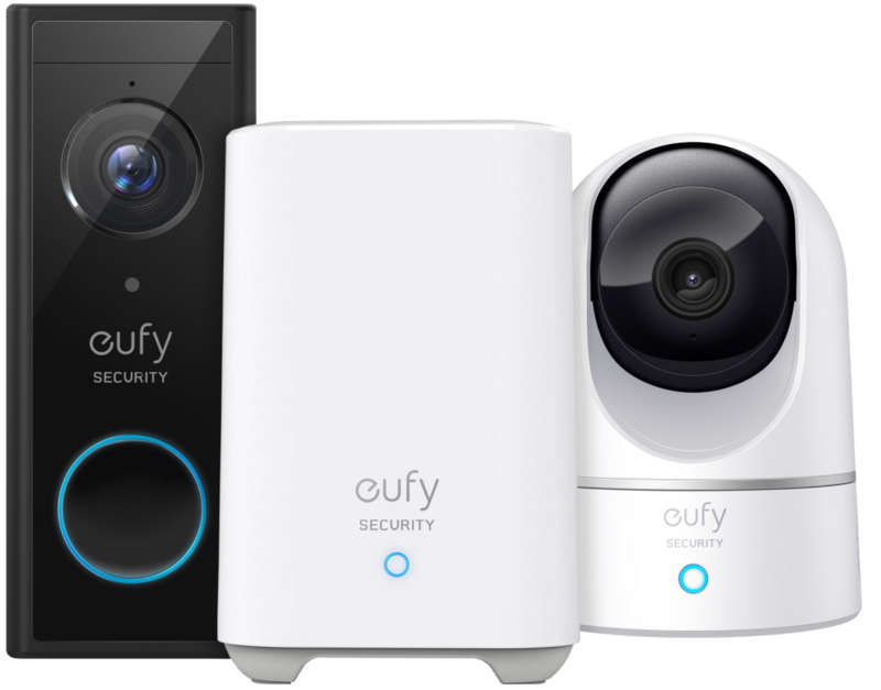 Eufy Video Doorbell Battery Set + Eufy Indoor Cam 2K Pan & Tilt