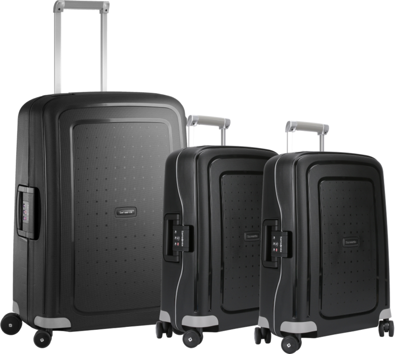 Samsonite S'cure Spinner 69+55+55cm Black kofferset