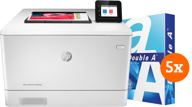 HP Color LaserJet Pro M454dw + 2500 vellen A4 papier