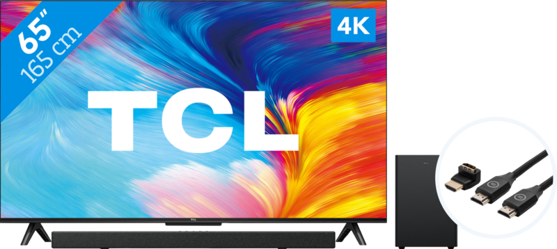 TCL 65P635 (2022) + Soundbar + Hdmi kabel