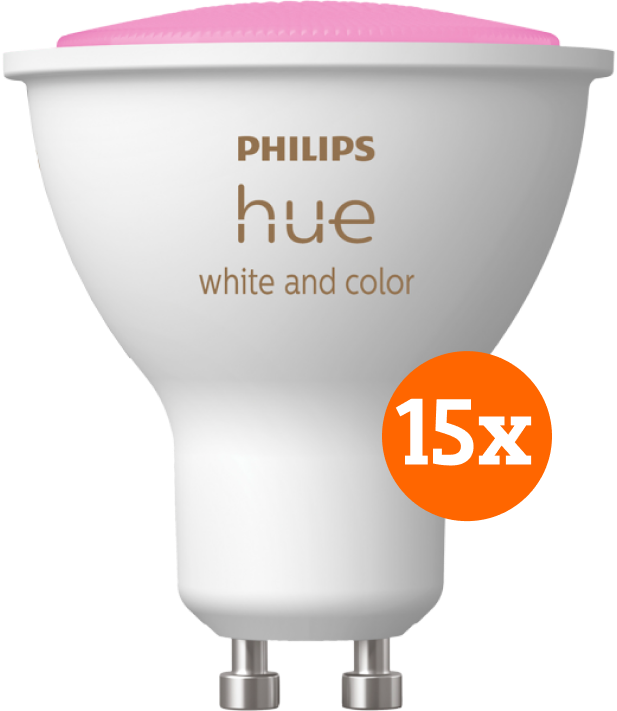 Philips Hue White & Color GU10 15er-Pack