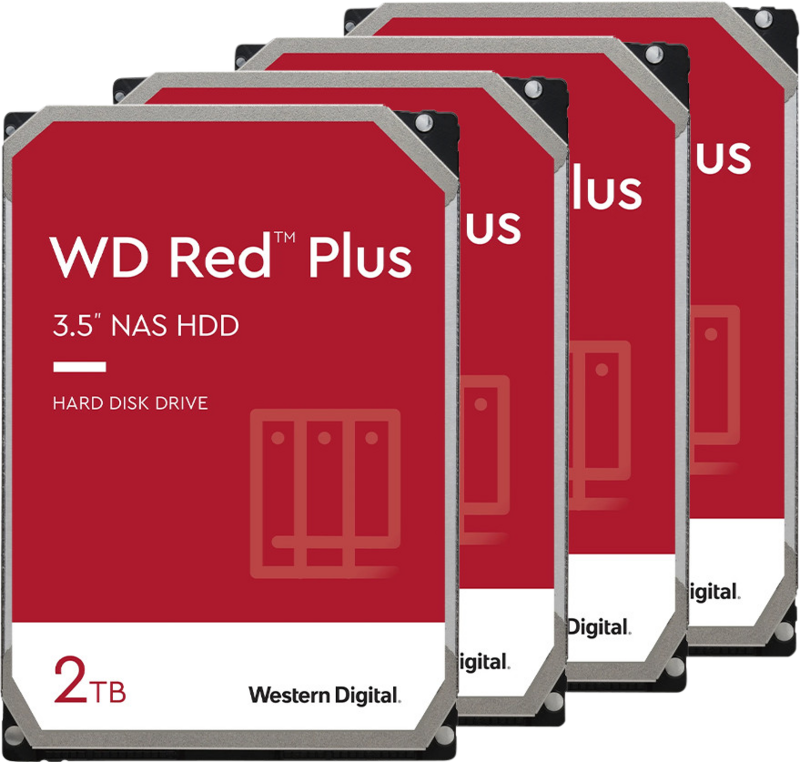 WD Red Plus WD20EFZX 2TB 4-Pack