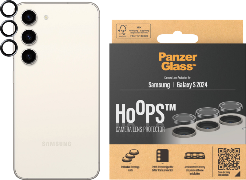 PanzerGlass Hoops Samsung Galaxy S24 Kameraobjektivschutz Glas