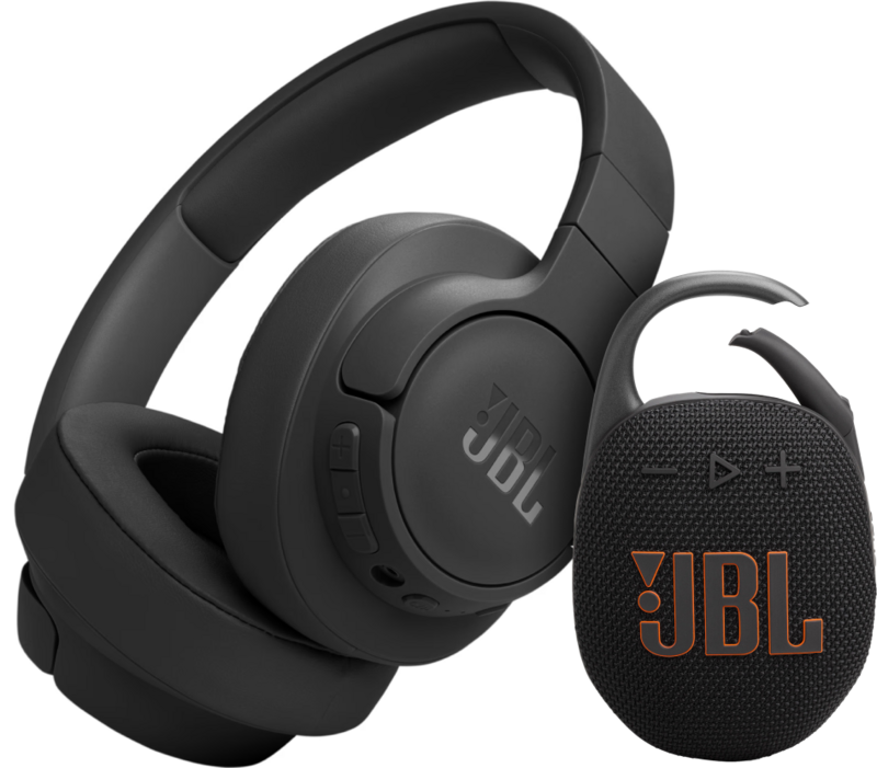 JBL Tune 770NC + JBL Clip 5 zwart