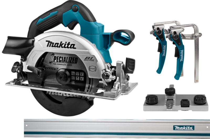 Makita DHS660ZJ (zonder accu) + Makita Geleiderail 1500 mm