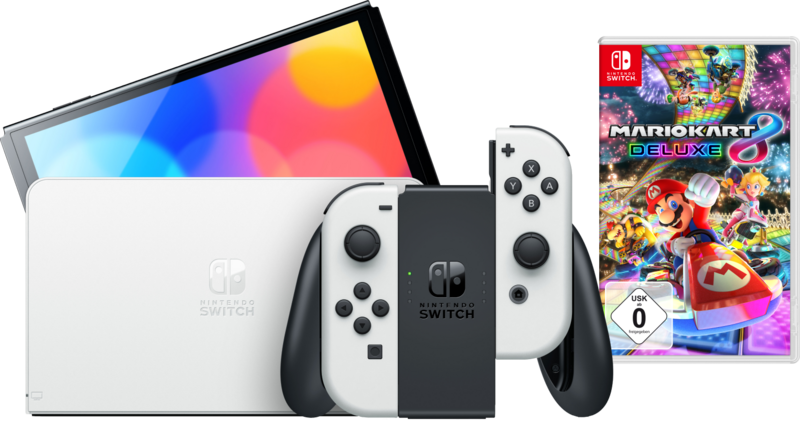 Nintendo Switch OLED Weiß + Mario Kart 8 Deluxe