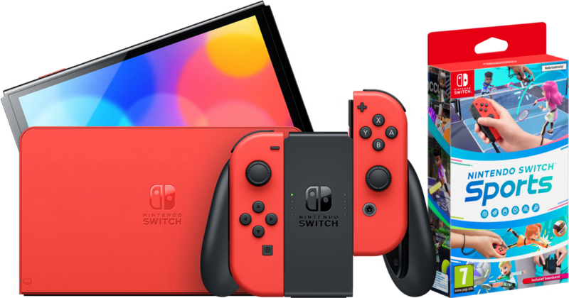 Nintendo Switch OLED Super Mario Editie + Nintendo Switch Sports