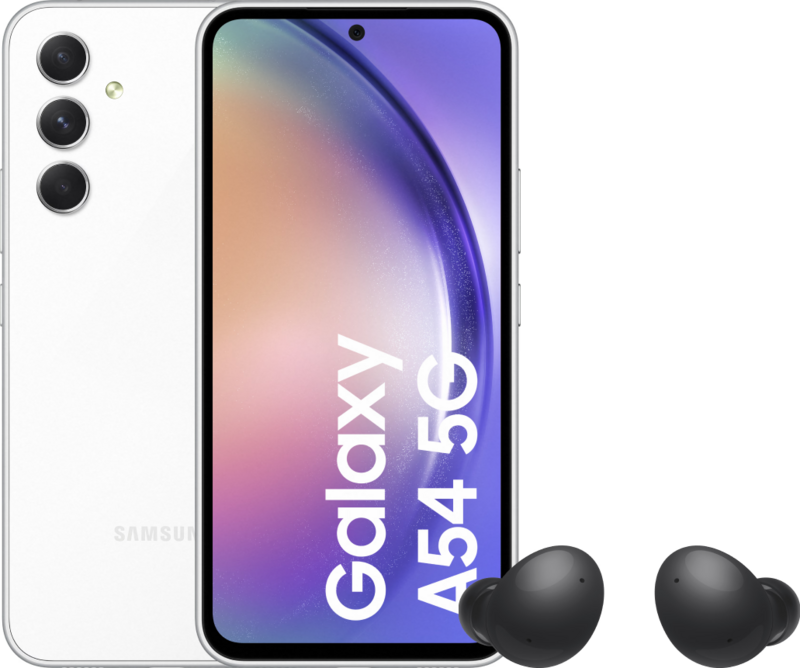 Samsung Galaxy A54 256GB Wit 5G + Galaxy Buds 2 Zwart