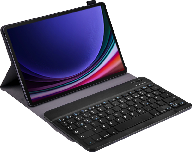 Just in Case Premium Samsung Galaxy Tab S9 / Tab S9 FE Tastaturhülle QWERTZ Schwarz