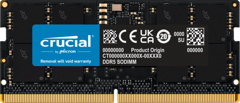 Crucial 8GB DDR5 SODIMM CL40 4.800 MT/s