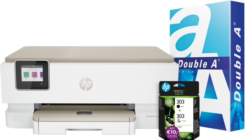 HP ENVY Inspire 7224e + 1 set extra inkt + 500 vellen A4 papier