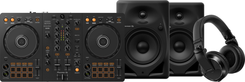 Pioneer DJ DDJ-FLX4 + Pioneer DJ HDJ-X7 Zwart + Pioneer DJ DM-50D Zwart