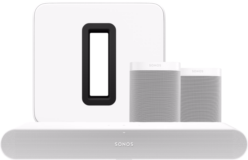 Sonos Ray Wit + One (2x) + Sub G3