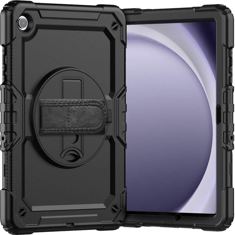 Just in Case Samsung Galaxy Tab A9 Plus Rotating Back Cover Zwart