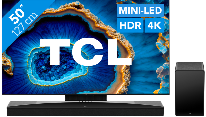 TCL QD Mini-LED 50C803 (2023) + soundbar