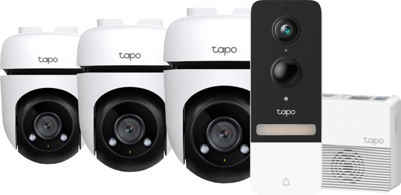 TP-Link Tapo C500 3-pack + Smart Battery Video Doorbell D230S1