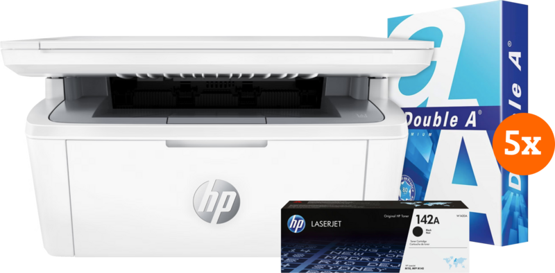 HP LaserJet M140we + 1 extra zwarte toner + 2.500 vellen A4 papier