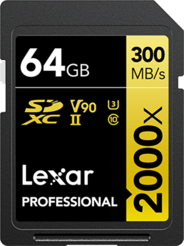 Lexar Professional 2000x GOLD 64 GB SDXC 300 mb/s