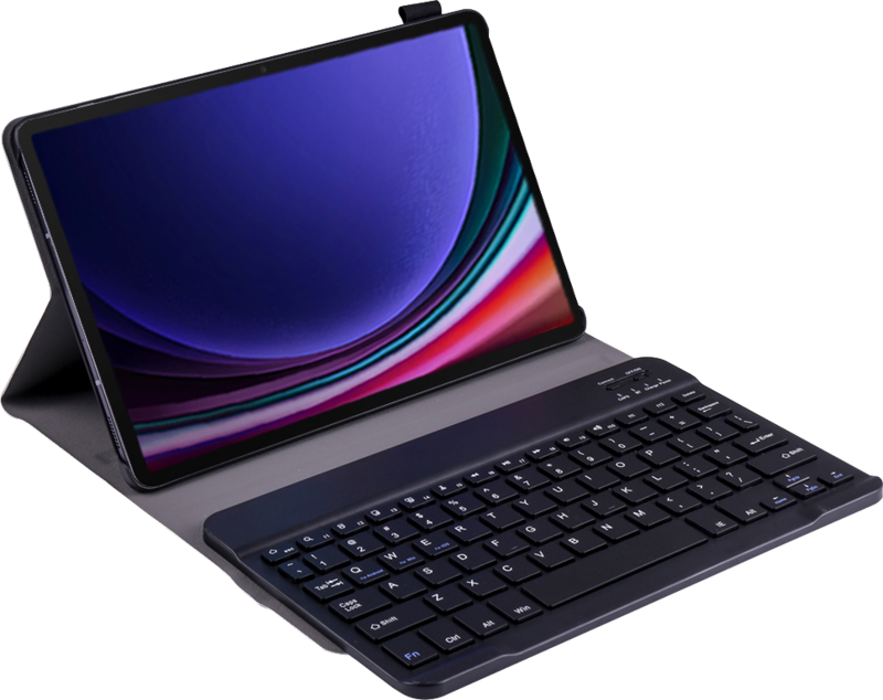 Just in Case Premium Samsung Galaxy Tab S9 / Tab S9 FE Toetsenbord Hoes QWERTY Zwart