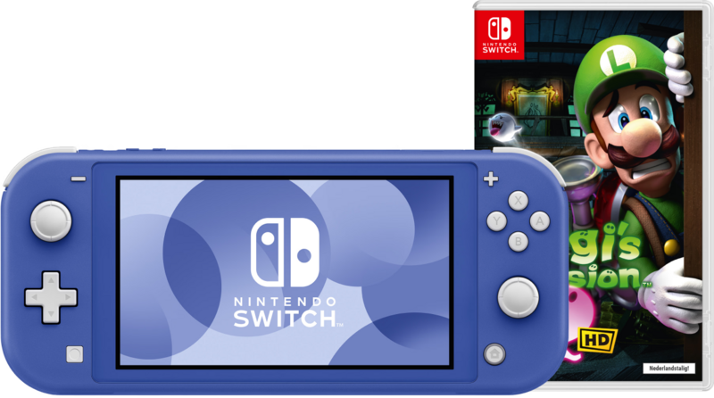 Nintendo Switch Lite Blauw + Luigi's Mansion 2 HD