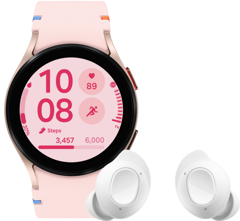 Samsung Galaxy Watch FE Rosa + Buds FE Weiß