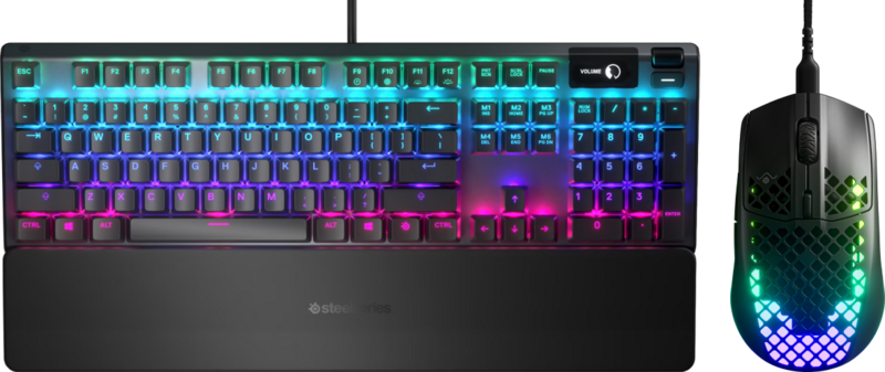 SteelSeries Apex 5 Gaming Toetsenbord Qwerty + Aerox 3 Onyx Gaming Muis