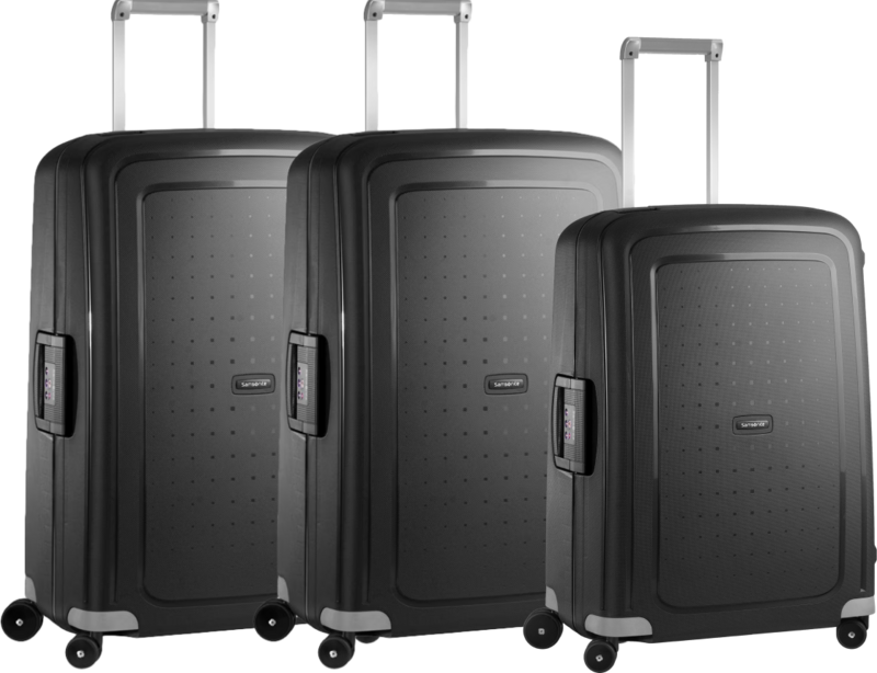 Samsonite S'cure Spinner 69+75+75cm Black kofferset