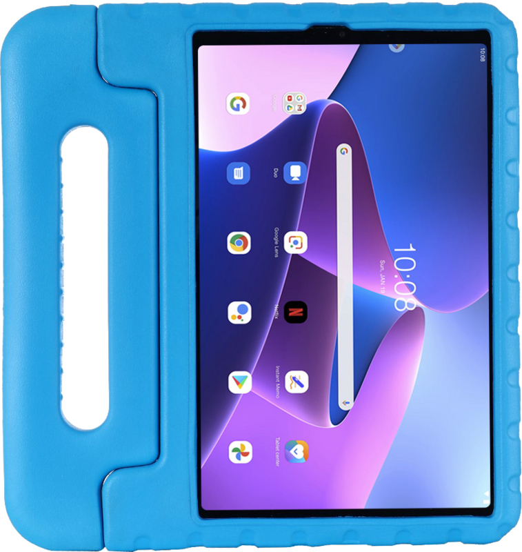 Just in Case Lenovo Tab M10 Plus (3e generatie) Kids Cover Blauw